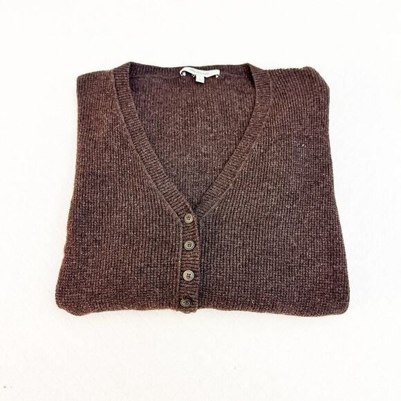 Madewell Brown Wool Alpaca Button Cardigan Pullover Sweater Size Small - Picture 6 of 6